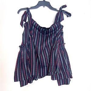 Intermix tie Sleeve off the shoulder Top size Small